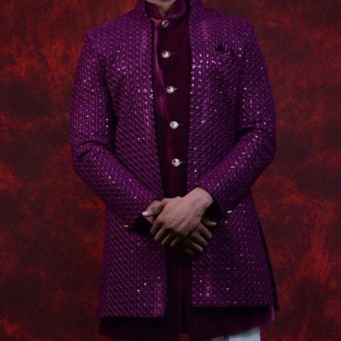 Saffron Festive Panjabi detail 1